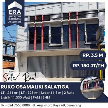 Disewakan Ruko di Jl. Osamaliki Salatiga