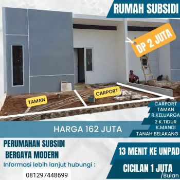 Rumah subsidi strategis cicilan 1jtan sampai lunas