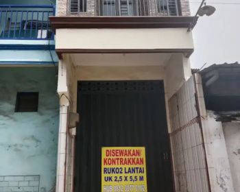 Dikontrakan ruko 2lantai ukuran 2,5m² x 5,5m² area blkg makam rangkah