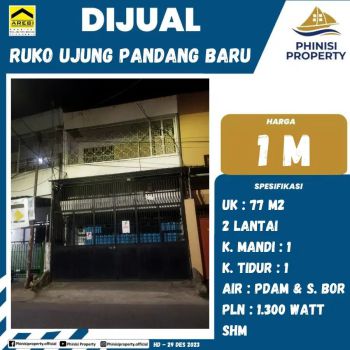 DIJUAL RUKO DALAM KOTA HARGA MURAH JALAN Ujung Pandang Baru
