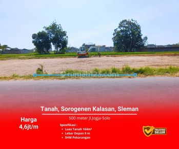 Dekat Bandara Adisucipto Jogja, Tanah Siap Ajb Kalasan