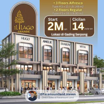 illago Ruko di Gading Serpong Dengan DP 5% KPR