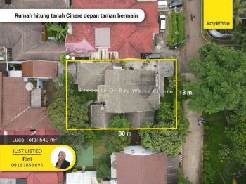 Cinere megapolitan luas 540 hitung tanah depan playground