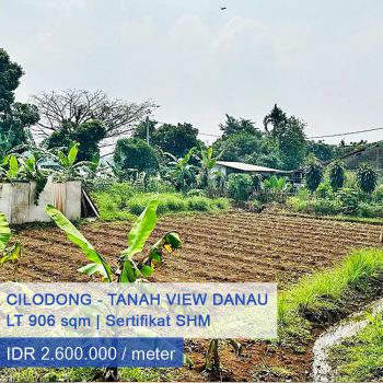 Tanah Premium MURAH View Danau Cilodong Depok