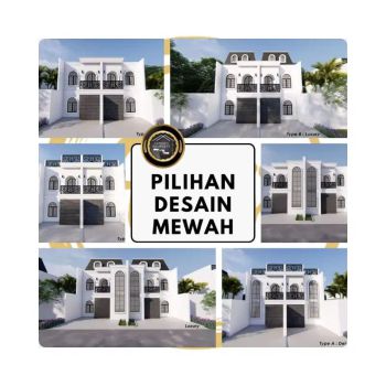 Rumah 2 Lantai bergaya American Classic Dekat LRT Harjamukti