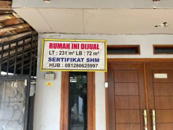 Dijual Tanah 231 meter dan Bangunan 100 meter