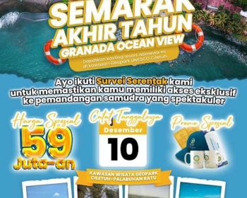 Promo Akhir Tahun Tanah Kavling View Lautan di Sukabumi Jabar