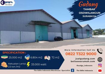 Disewa Gudang Raya Taman Sidoarjo 10 Menit ke Bundaran Waru - The EdGe