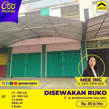 Disewakan ruko Jl. Raya Randuagung singosari Malang
