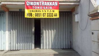 Di kontrakkan toko saja.. Ukuran 5x7,5m