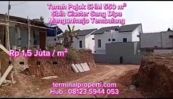 Murah, Tanah sblh Perum Sang Dipa Mangunharjo Dkt UNDIP Tembalang