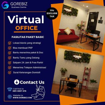 Sewa Virtual Office Paket Basic 1 Bulan Wilayah Jabodetabek