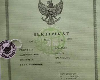 Jual Tanah Karangploso 0jalan 168m2