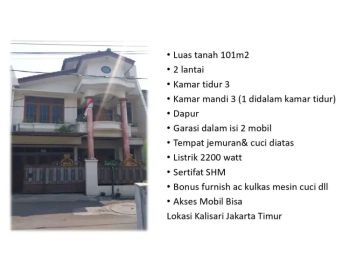 Di jual rumah 2 lantai