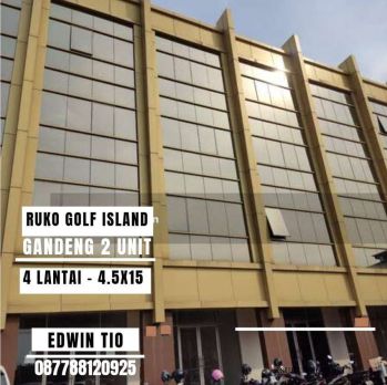 Ruko golf island pantai indah kapuk gandeng hoek+badan boulevard