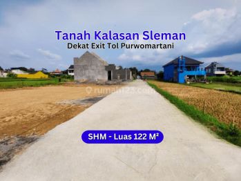 Dekat Exit Tol Purwomartani, Tanah Kalasan Luas 120an
