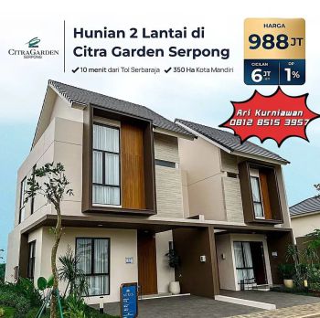 Rumah termurah! Citra garden serpong 700jtan kota mandiri baru 400ha