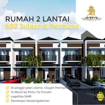RUMAH 2 LANTAI HARGA 600JTAN DI AREA PERMANA CIMAHI