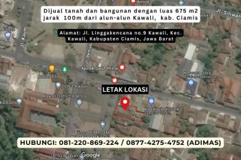 DIJUAL RUMAH DAN TANAH DEKAT ALUN-ALUN KAWALI, CIAMIS JAWA BARAT