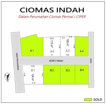 Kavling Murah 2 Jutaan Dekat Puskesmas Ciomas. SHM. Cicil 12X