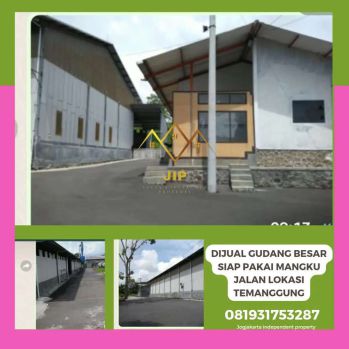 Dijual gudang besar siap pakai lokasi temanggung
