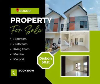 Rumah 2 lantai pinggir jalan raya