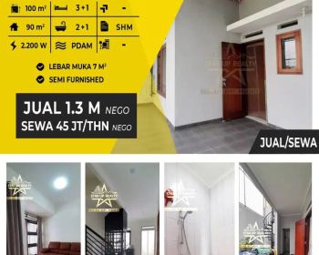 45jt disewakan rumah bersih terawat di galeri kawaluyaan soekarnohatta