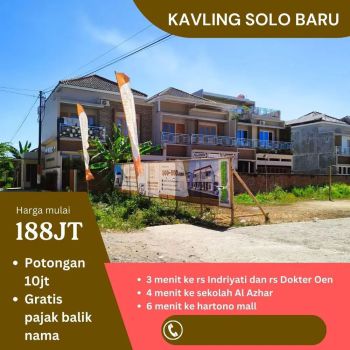 Dijual tanah kawasan perumahan pondok solobaru