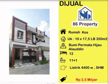 Dijual Rumah kost dalam kompleks bph alauddin