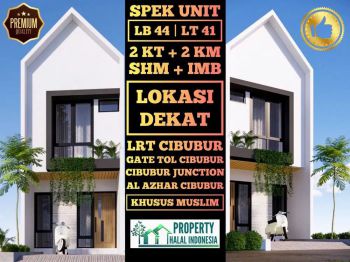 Rumah Dekat Stasiun LRT Harjamukti View Taman Bunga Wiladatika Cibubur