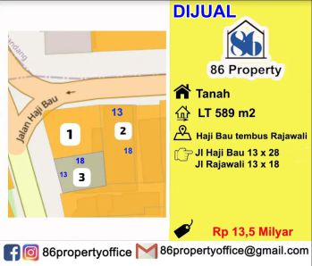 Tanah Haji bau tembus jl rajawali bentuk L dkt pantai losari