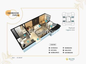Apartemen Grand Dharmahusada Lagoon Surabaya, Unit Pojok Dengan Best View Pool &