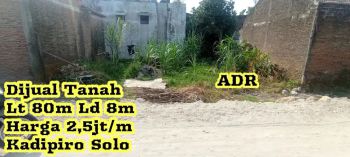 Dijual Tanah Kadipiro Solo