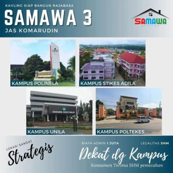 TANAH DKT KAMPUS POLINELA UNILA DIJUAL KREDIT TANPA BANK