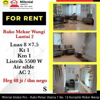 Disewakan Ruko Mekar Wangi Bandung