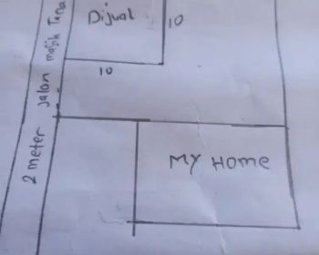 Di jual butuh. tanah 100 mter persegi