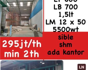 Gudang Luas Strategis di Mainroad Holis