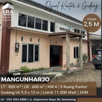 Dijual Kantor & Gudang Di Mangunharjo Tembalang