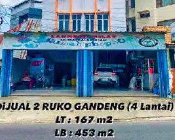Dijual Ruko M Isa Palembang - 2 Ruko Gandeng 4 Lantai untuk Kos-kosan