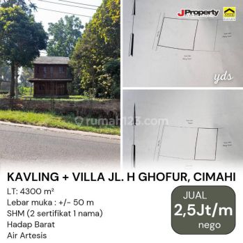 Jual Cepat Kavling + Villa Jl H Ghofur,cimahi