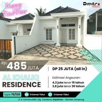 Rumah Modern 3 Kamar Tidur, Halaman Depan yang Luas di B. Lampung