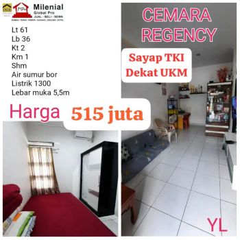(MdL)Dijual Rumah Cemara Regency Sayap TKI dekat UKM