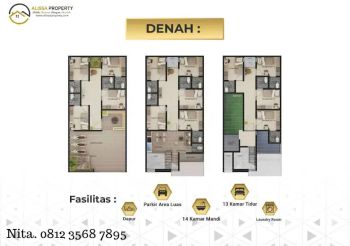 Rukos Suhat Strategis 2Lt Dilengkapi Rooftop Minimalis Modern Milenial