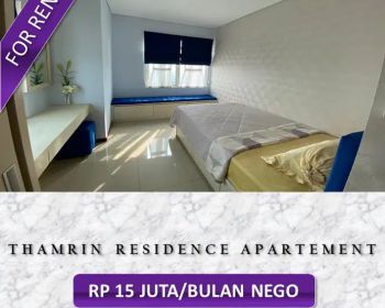 For Rent Thamrin Residence Apartemen 3BR Full Furnished High Floor
