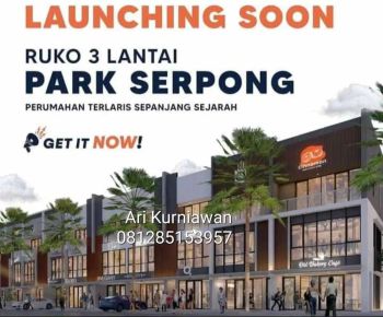 Ruko Pertama Park Serpong dengan Triple Key Concept & Al Fresco Terrac