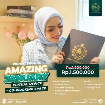 PROMO AMAZING JANUARY!!! VIRTUAL OFFICE DENGAN ALAMAT KANTOR STRATEGIS
