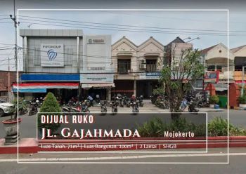 Ruko Eks Bank strategis, di Jalan Gajahmada, Mojokerto.