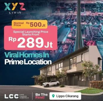 XYZ LIVIN Lippo Cikarang .Rumah 2LTcicilan 1,3jt/bln.free biaya akad