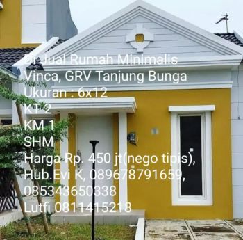 Di Jual Murah Rumah Minimalis, Vinca, Tanjung Bunga