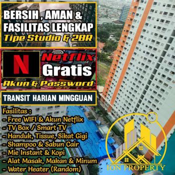ION PROPERTY SEWA HARIAN STUDIO APART GREEN PRAMUKA CITY GRAND PRAMUKA